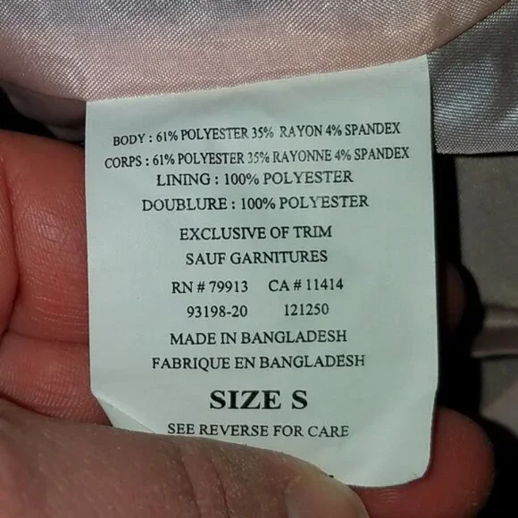 Motherhood Maternity Brown Blazer Jacket Size Small Career Pink Lined Lace Wrist - Picture 8 of 8